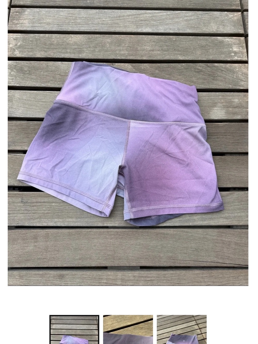 lululemon athletica Lavender Ombre High-Rise Workout Shorts